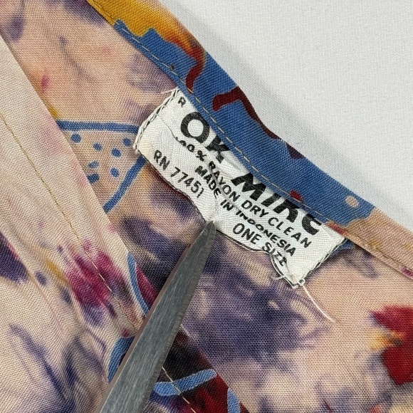 OK Mike Sleeveless Wide Leg Button Up Jumpsuit Womens One Size Multicolor - Picture 3 of 11